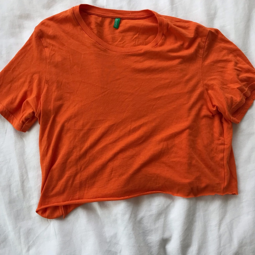 Orange crop top